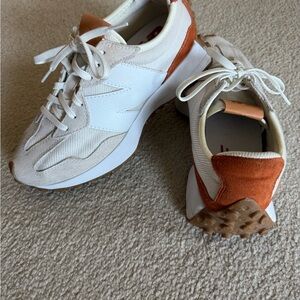 New Balance Cream and Tan Sneakers
